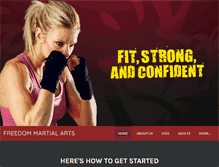 Tablet Screenshot of freedommartialarts.net
